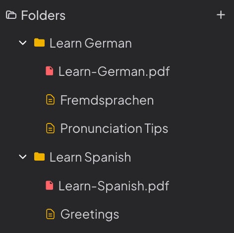 Folder tree