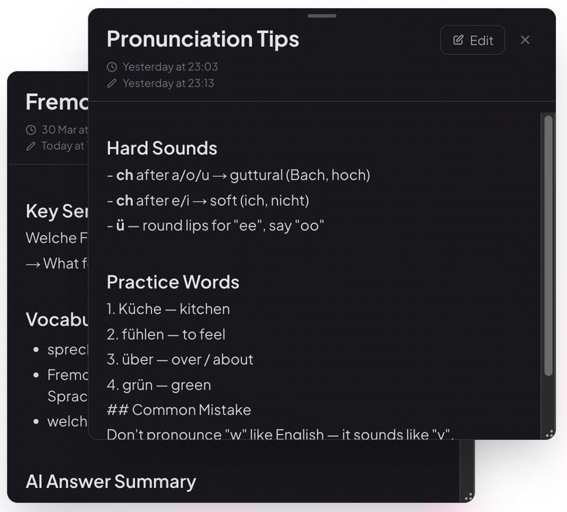 Note editor
